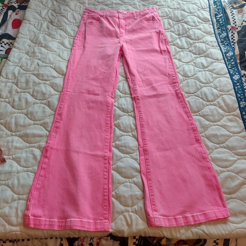 Freckled Poppy x Risen Jeans Pink High Rise Flare Jeans FP-RDP5739 Size 13/31